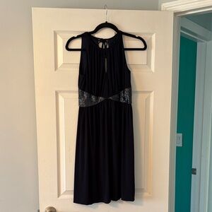 White House Black Market Navy Sleeveless Dress